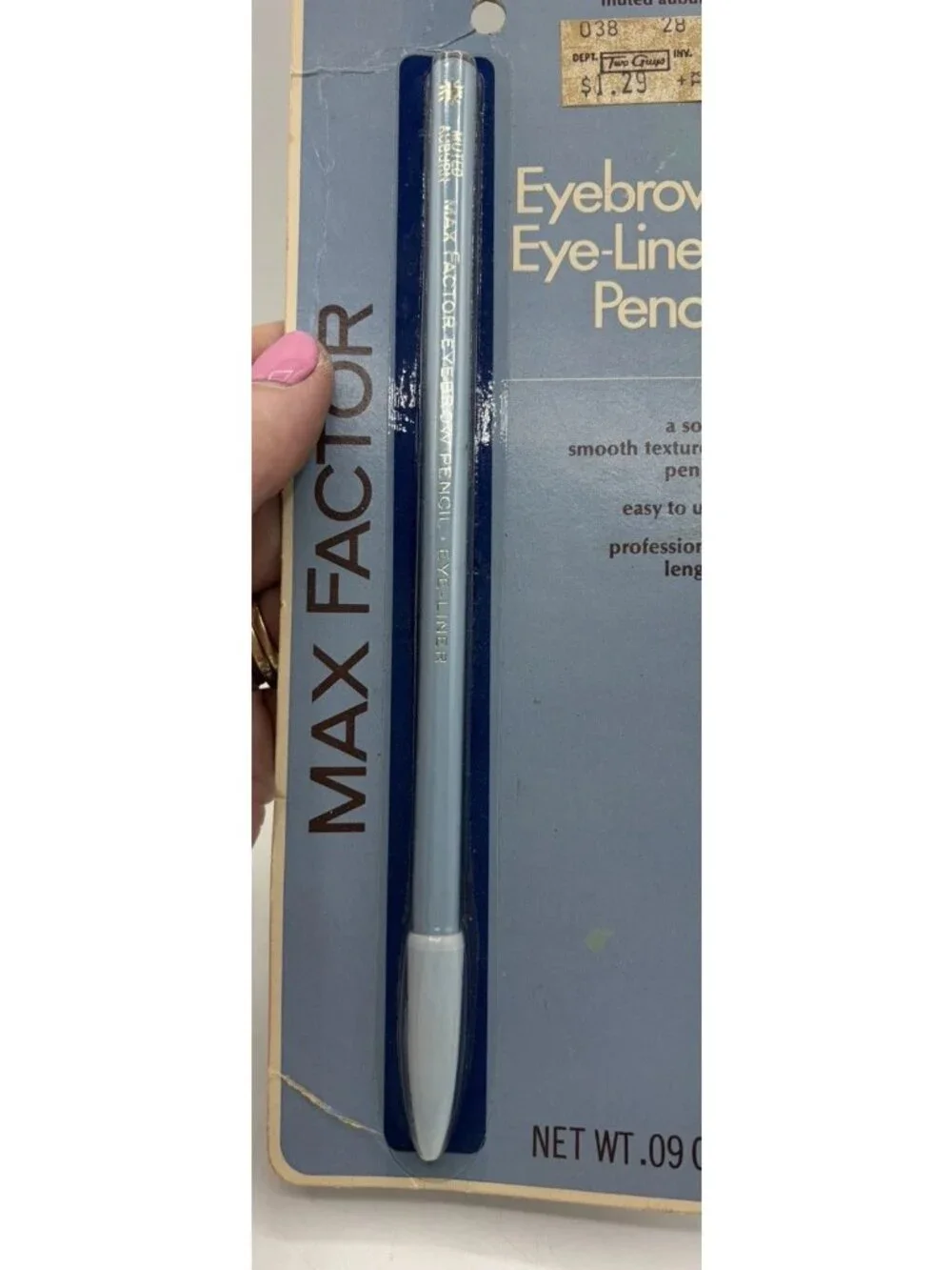 Vintage Max Factor Eyebrow Eyeliner Muted Auburn .09 Oz NIP HTF Prop Collectible